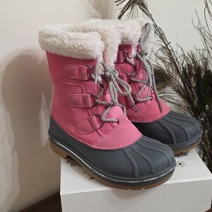 Cat & Jack Girls Faux Fur Kit Winter Boots 2